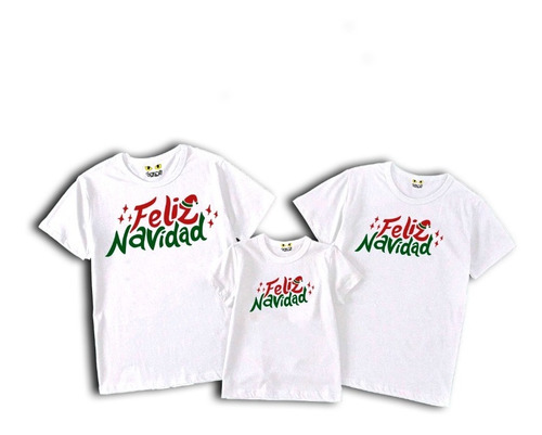 Camisetas Personalizadas Navidad Combo Familiar  Ref: 0301