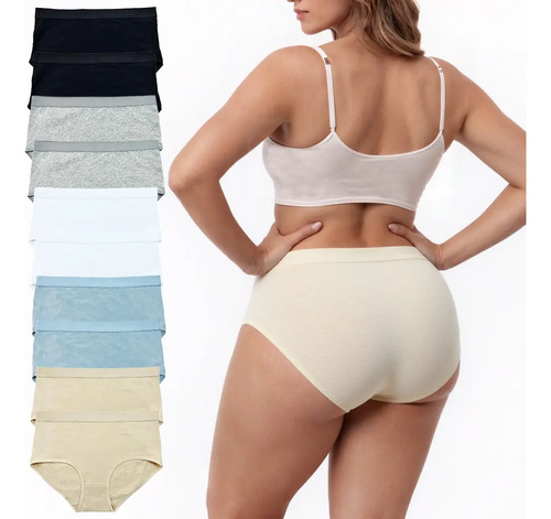 10 Packs Calzoncillos De Algodón De Talla Grande Para Mujer | MercadoLibre