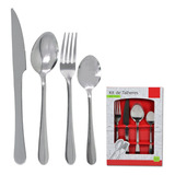 Conjunto De Talheres Moderno 24 Peças Aço Inox P/ Churrasco