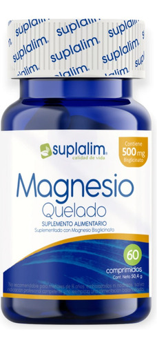 Magnesio Quelado 500mg 60 Comprimidos - Suplalim