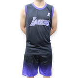 Conjunto-uniforme Nba-basquetbol Lakers Negro-morado