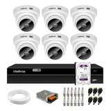 Kit Cftv 6 Câmeras Intelbras Vhc 1120 D Hd Dvr 1208 1tb Wd