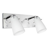 Aplique Spot Pared Cilindro Redondo 2 Luces Led Gu10 Baño Color Cromo