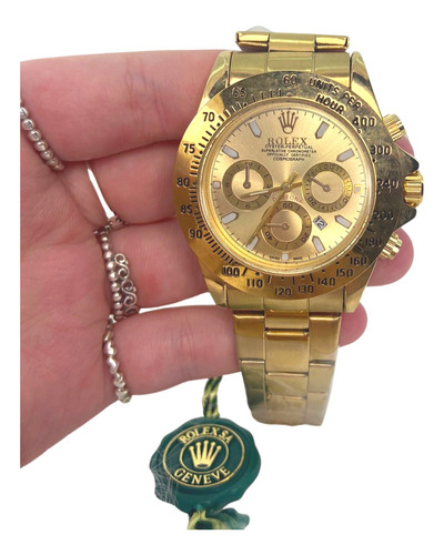 Relogio Daytona Masculino Rolex Dourado Com Dourado