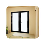 Puerta Doble Modena Negra Dvh 200x200 Lebaux