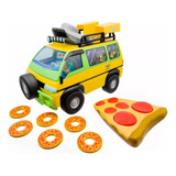 Vehículo Pizza Blaster Rc Tortugas Ninja Mutantes. Importado