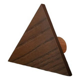 Kit 2 Ganchos De Parede Em Mdf Laminado Triangulo Marrom