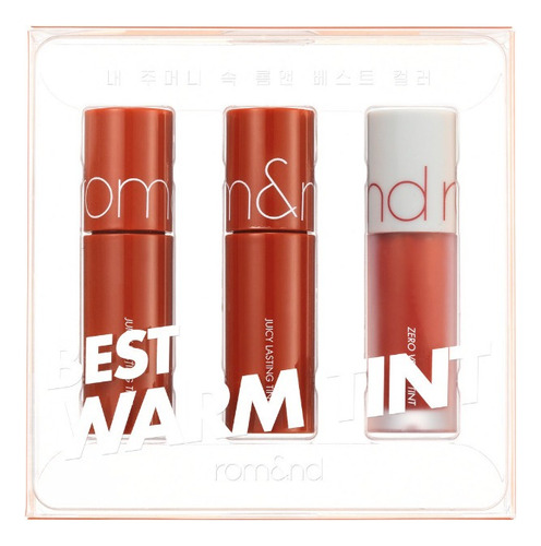 Pack 3 Miniaturas Tintes Labial Warm Tone 01 Romand