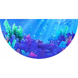 Tapete Decorativo Meia Lua Pequena Sereia Fundo Do Mar - 2x1