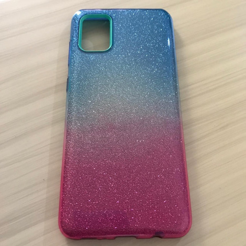 Case Compatible Con Samsung A31 Bicolor Brillos Colores