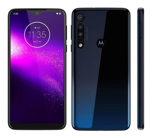 Usado: Motorola One Macro 64 Gb Azul - Bom