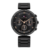 Reloj Tommy Hilfiger Luna Para Mujer De Acero Negro 1782390