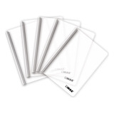 10 Folder De Costilla Plastico Transparentes Carpeta Color Transparente