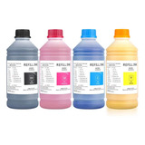  Tinta Universal Para Hp Botella 500ml Negro + Color Pack X4