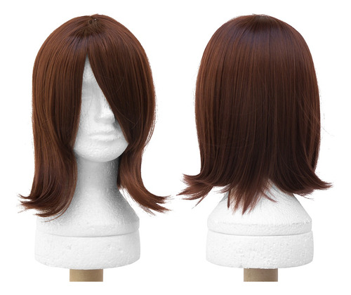 Peruca Curta Cosplay Long Bob C/ Franja Wig Cores Fantasia