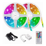 Fita De Led Rgb 15m Coloridas Com Controle Remoto