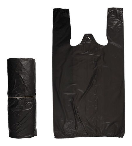 Pack 300 Bolsas Camiseta Plásticas 50x60 - Negra Todo Uso