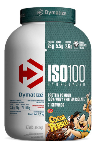 Dymatize Iso100 Proteína Aislada Cocoa Pebbles 5 Lbs