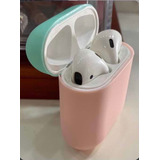 Funda Para AirPods Rosa Con Celeste