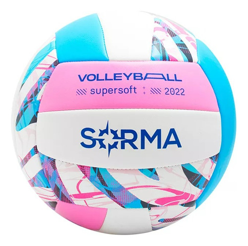 Pelota De Voley Cuero Sintético Balon Entrenamiento Volley Color Azul 10149