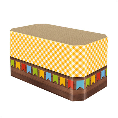 Capa De Mesa Xadrez Festa Junina Em Tecido Sublimado Veste Fácil