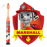 Escova De Dente Infantil Patrulha Canina Pisca E Brilha Gum Cor Vermelha/marshall