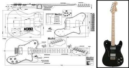 Caja Sólida De Guitarra E Plano De Guitarra Eléctrica Fender