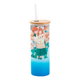 Vaso Vidrio De Kimi Ni Todoke Con Popote De Cristal