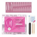 Saviland Tips Gel Suave Uñas 550pzs Tips Punta Almendra