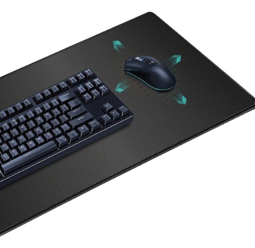 Mouse Pad Gamer 90x40 Color Negro Xl Goma Antideslizante 