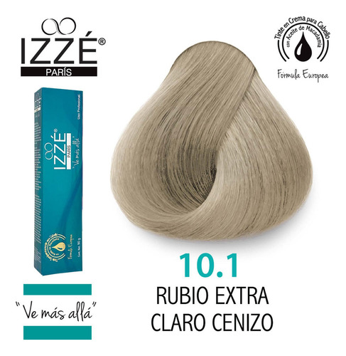Tinte Profesional Izzé Gz10.1 Rubio Extra Claro Cenizo 90gr 