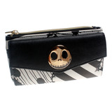 Cartera Monedero Jack Skellington Negro Blanco De Halloween 