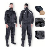 Capa De Chuva Moto Masculina Piracapas Nylon Confort - Preto