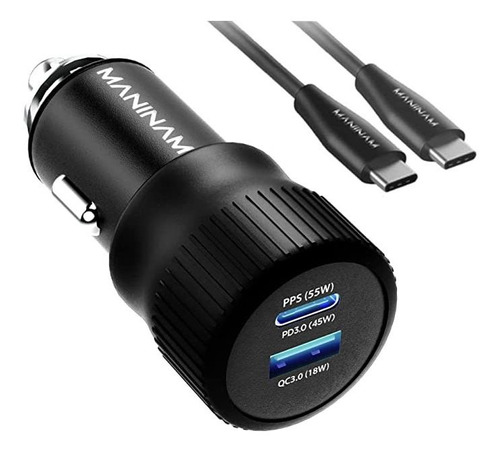 Maninam Cargador De Coche Usb C Súper Rápido Para Samsung.