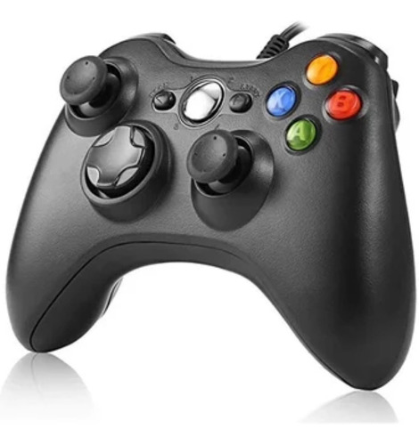 Joystick Para Pc Xbox 360 E Controle Xbox 360 E Console Xbox 360, Cor Preta