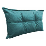 Almofada Para Puff Cama Solteiro 90x40 Cor Suede Verde Petróleo