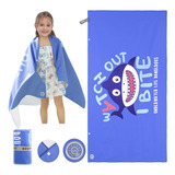 Toalla De Playa De Microfibra Aoogd Para Niños Blue Shark, 5