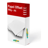 Papel Offset 180g Caixa Com 125 Folhas Tamanho A4 Branco