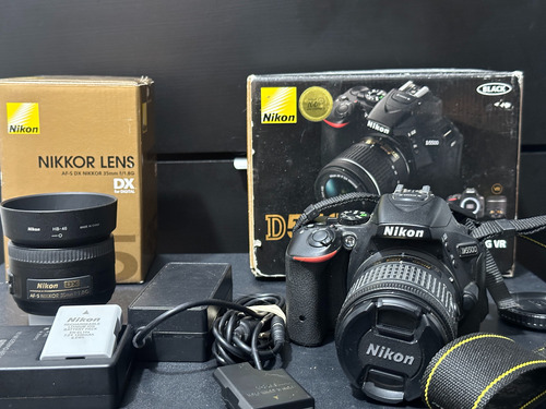  Nikon D5500 + 18-55mm + 25mm 1.8 + Carreg Infinito + Extras