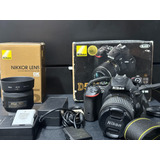  Nikon D5500 + 18-55mm + 25mm 1.8 + Carreg Infinito + Extras