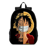 Mochila Escolar Infantil One Piece Luffy Feliz