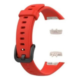 Correa Compatible Con Huawei Honor Band 6 Rojo Ancho 21 Mm