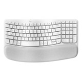 Teclado Logitech Wireless Wave Keys Ergo White Esp 920-01227