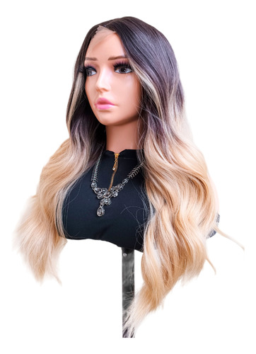 Peruca Front Lace Wig, Fibra Premium, Loiro Fiorella