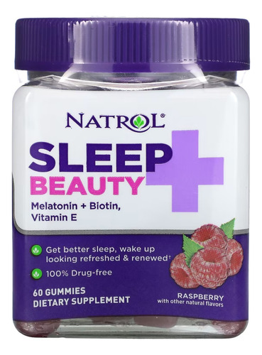 Natrol Sleep + Beauty Melatonina Y Biotina 60 Gomitas Sfn