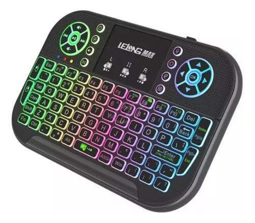 Mini Teclado Led Bluetooth E Comando Inteligente De Voz