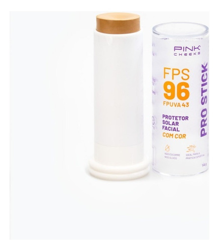 Protetor Solar Facial Pro Stick Fps96 Pro20 Pink Cheeks 14g