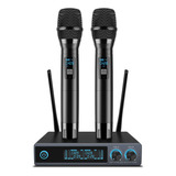 Vegue Micrófono Inalámbrico, Metal Dual Profesional Uhf I.