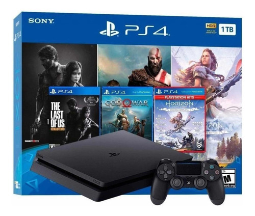 Ps4 Slim 1tb + 2 Controle + Jogos