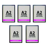 Kit 5 Moldura Quadro A2 42x60 Imagens Poster Certificado